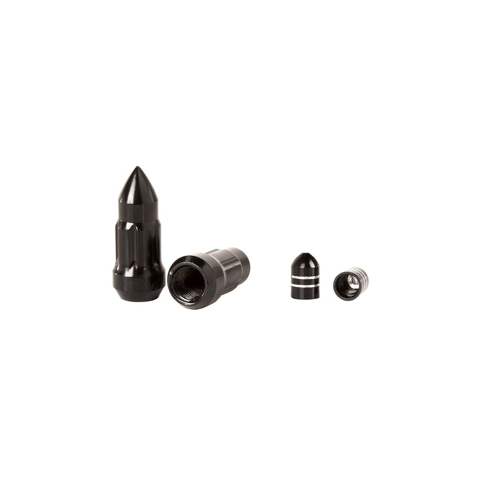 SET PIULITE SI CAPACE VALVE BULLET STYLE NEGRE RUGGED RIDGE