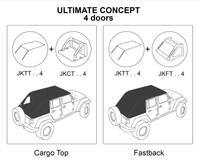 SOFTOP FASTBACK U4 ULTIMATE DEEP SAND PENTRU JEEP WRANGLER JKU 07-18